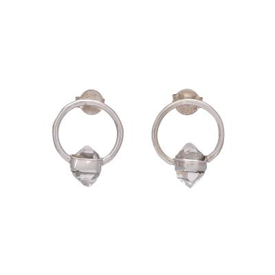 Herkimer Diamond Rough Earring Wholesale Silver Wholesale Jewelry | Akrati Jewels Inc